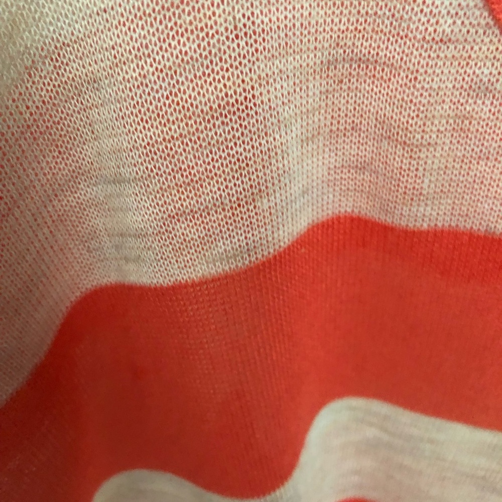 NWOT Aerpostale Orange Oatmeal Striped Knit Crop Top Belly Shirt LG L 12 - Picture 4 of 5